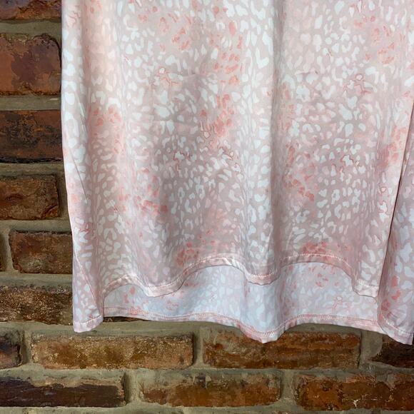 BCBGMaxAzria Y2k Pink Leopard Animal Satin Lace Trim Cami Tank Top Size Large - Picture 3 of 7